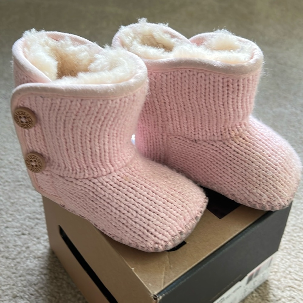 UGG pink boots baby infant size 2/3